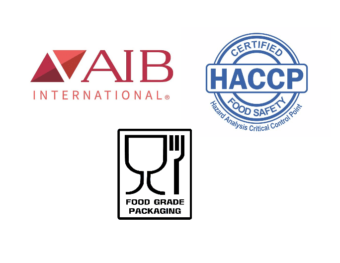 AIB International, HACCP Food Safety Certificate, Food Grade Packaging